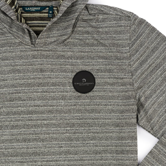 Centurion Montauk Striped Hoodie - Heather Grey