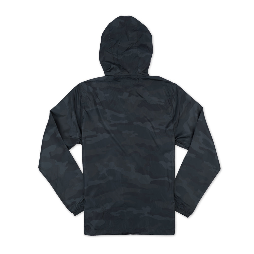 Centurion 1/4 Zip Patch Windbreaker - Black Camo