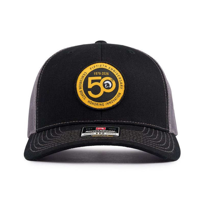 Centurion 50th Anniversary Trucker Cap - Black / Charcoal