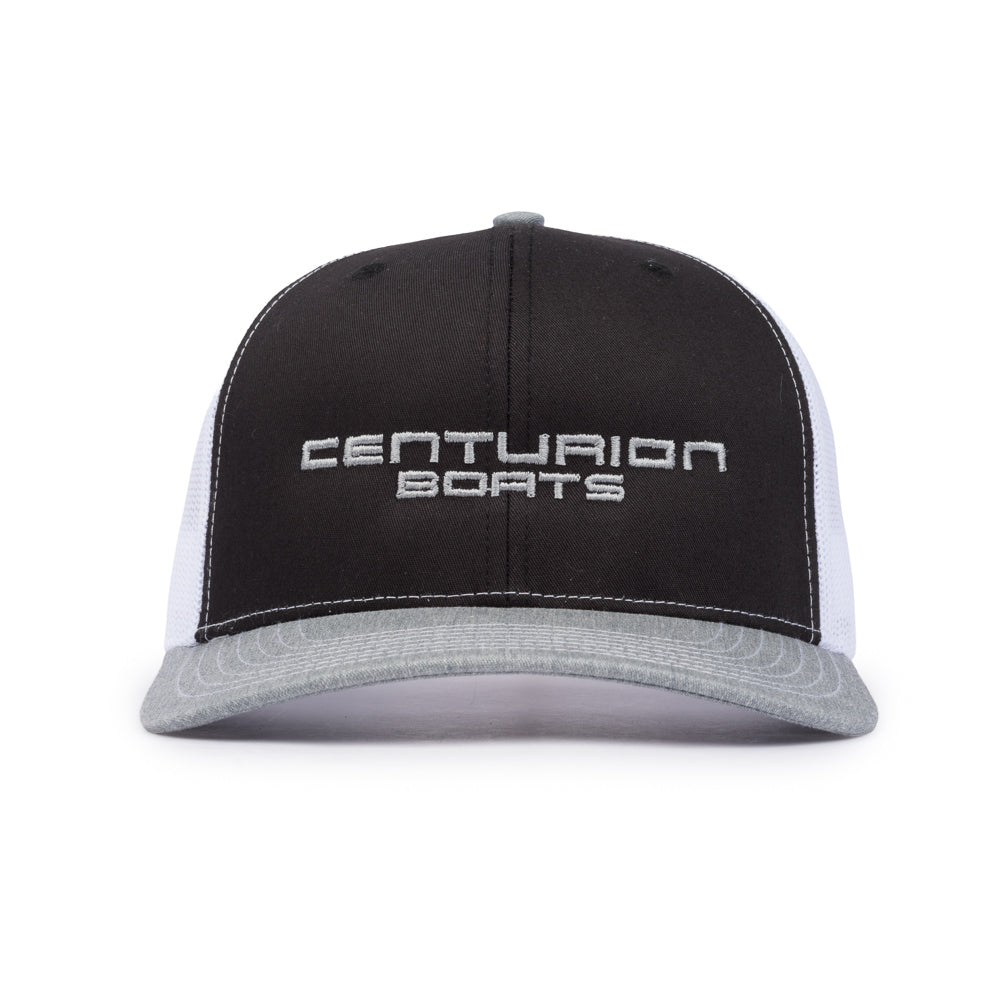 Centurion Classic Trucker Cap - Black / White / Heather Grey