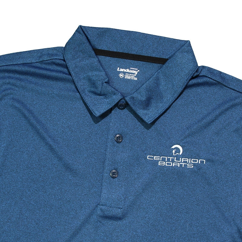 Centurion Vertex Melange Polo - Heather Blue