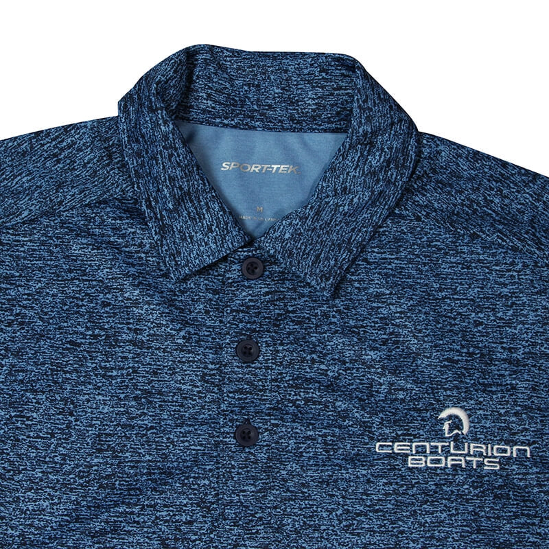 Centurion Ombre Heather Polo - Carolina Blue | True Navy