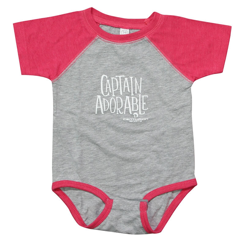 Centurion Infant Onesie Bodysuit - Grey | Hot Pink