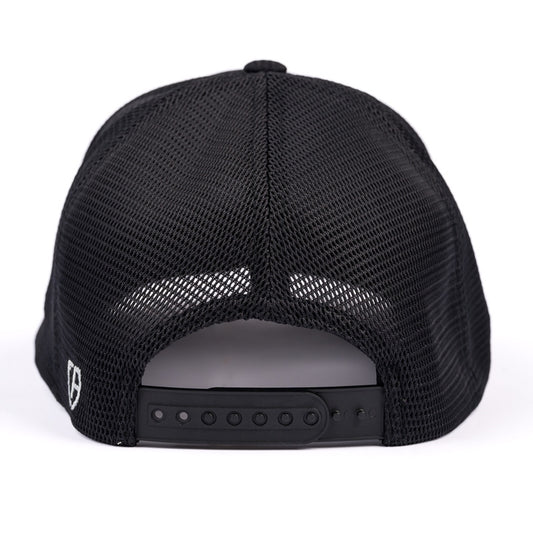 Centurion Spiral Ribbed Trucker Cap - Black