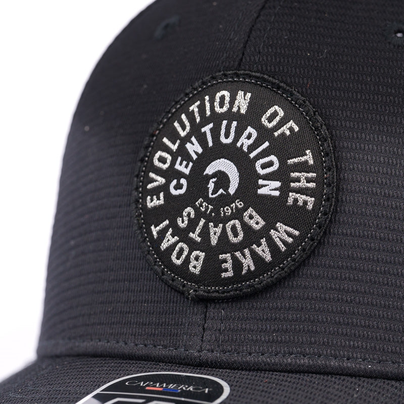 Centurion Spiral Ribbed Trucker Cap - Black
