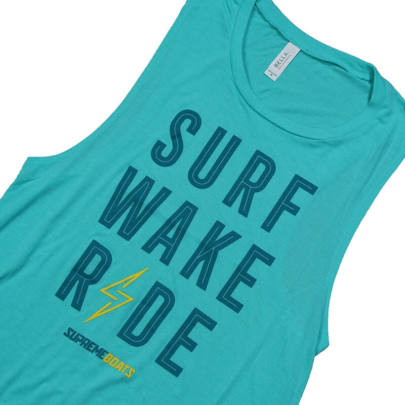 Supreme Women's Muscle Tank - Teal - CLEARANCE