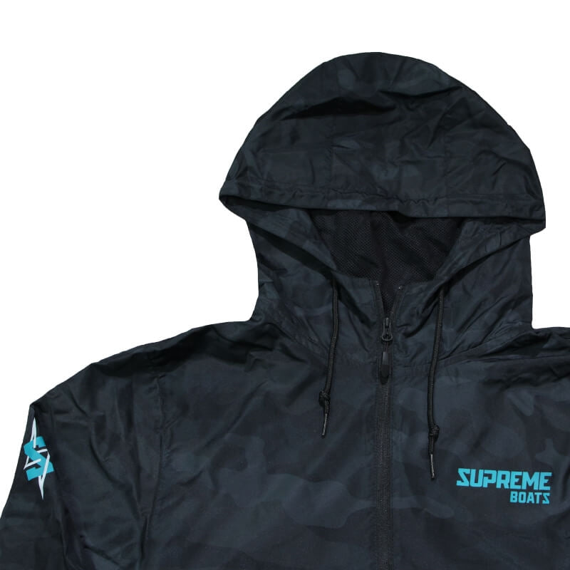 Supreme 1/4 Zip Windbreaker Pullover - Black Camo