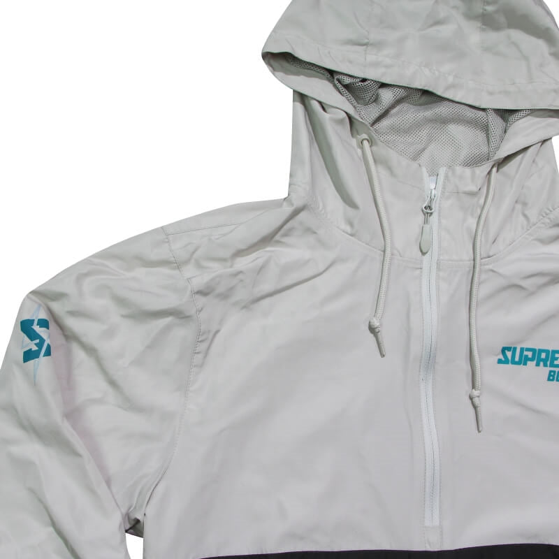 Supreme 1/4 Zip Windbreaker Pullover - Graphite | Smoke