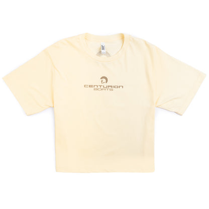 Centurion Women's Boxy Crop Tee - Creme