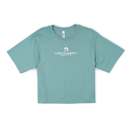 Centurion Women's Boxy Crop Tee - Arctic Blue