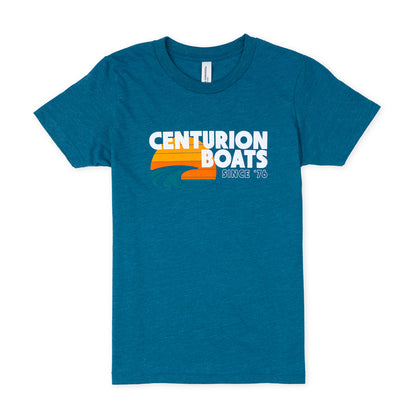 Centurion Youth Surf Wave Tee - Heather Deep Teal