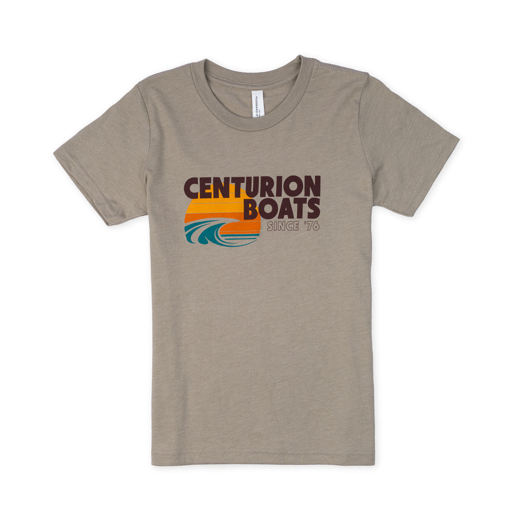 Centurion Youth Surf Wave Tee - Heather Stone