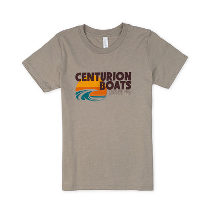 Centurion Youth Surf Wave Tee - Heather Stone