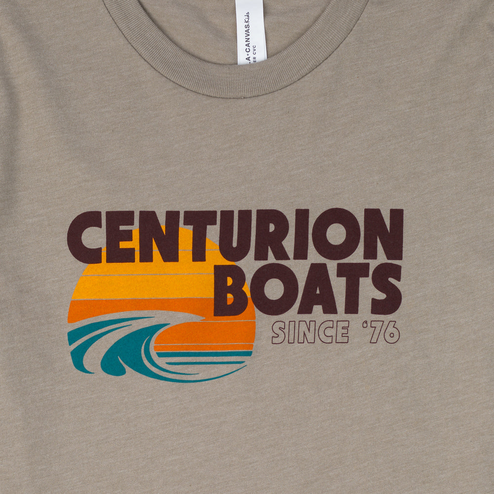 Centurion Youth Surf Wave Tee - Heather Stone