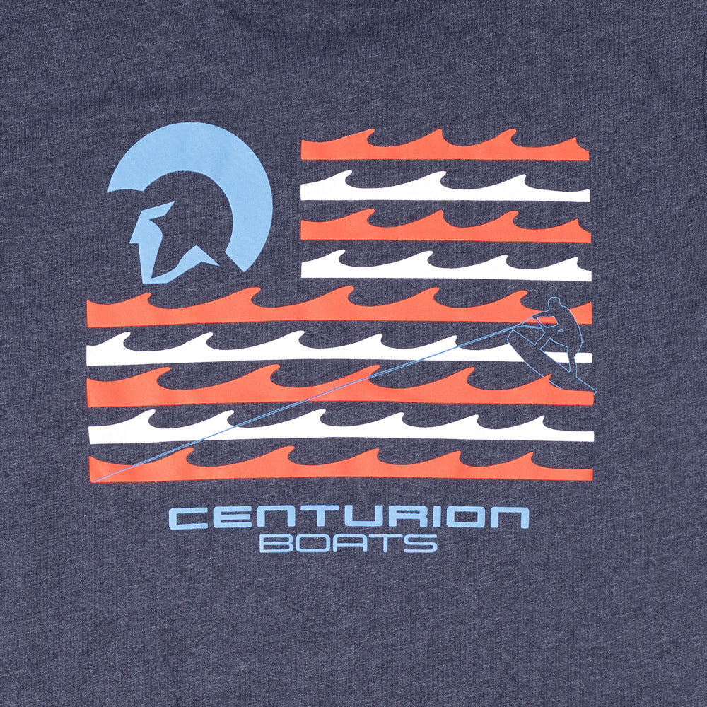 Centurion Youth Flag Tee - Heather Midnight Navy