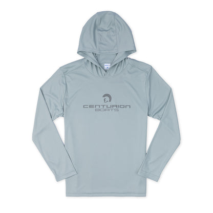 Centurion Youth LS Hooded Sun Tee - Silver