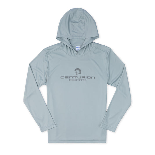Centurion Youth LS Hooded Sun Tee - Silver