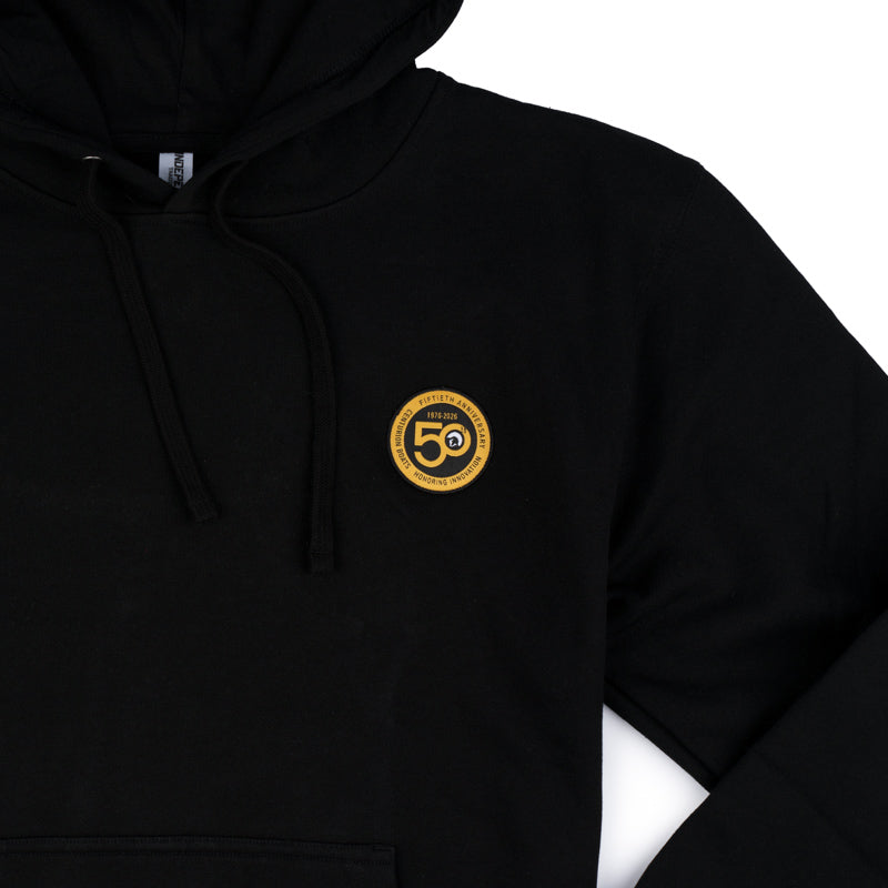 Centurion 50th Anniversary Patch Hooded Sweatshirt - Black