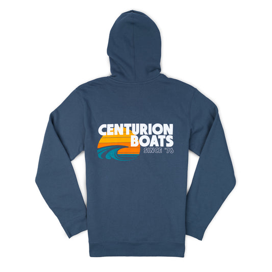 Centurion Surf Wave Hooded Sweatshirt - Storm Blue