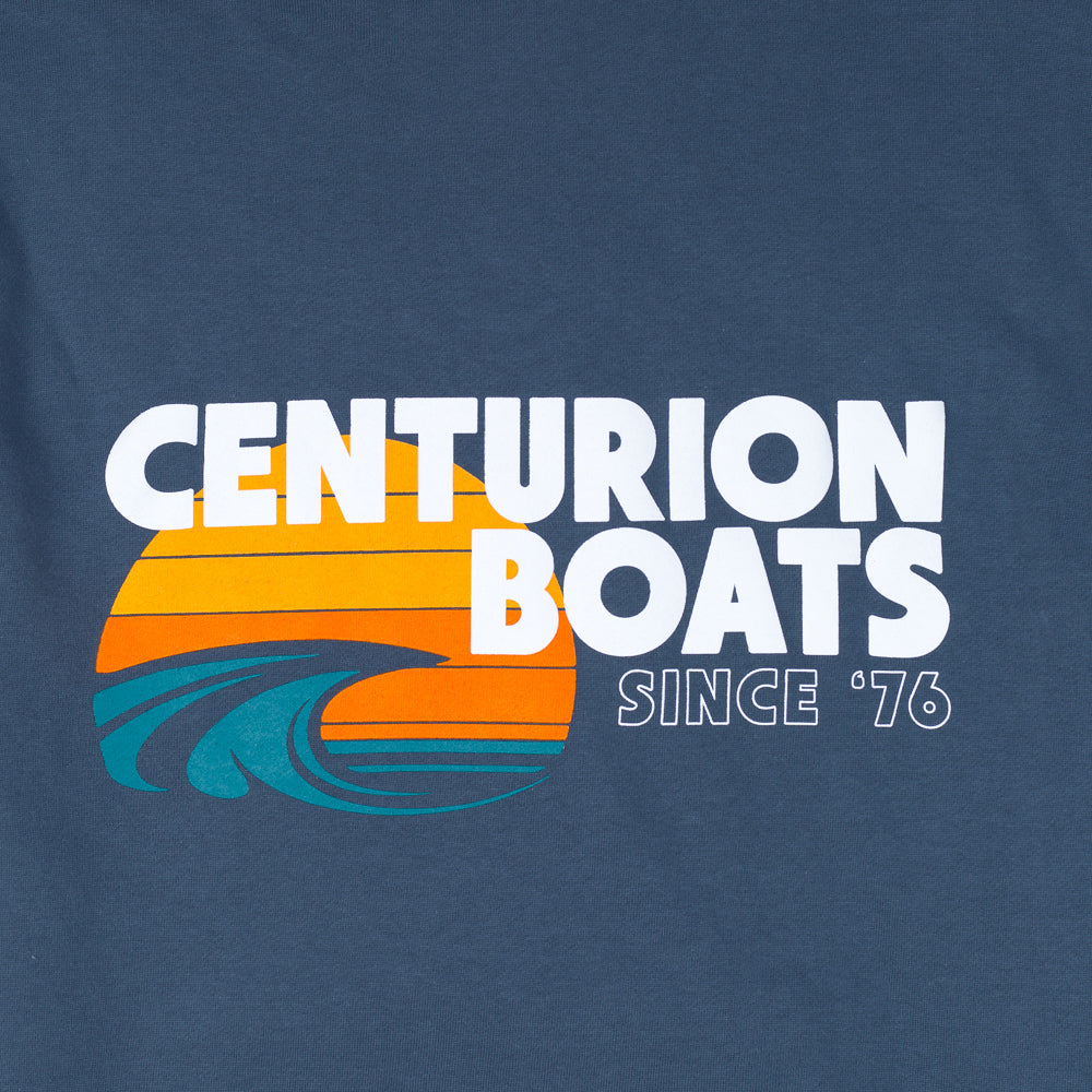 Centurion Surf Wave Hooded Sweatshirt - Storm Blue