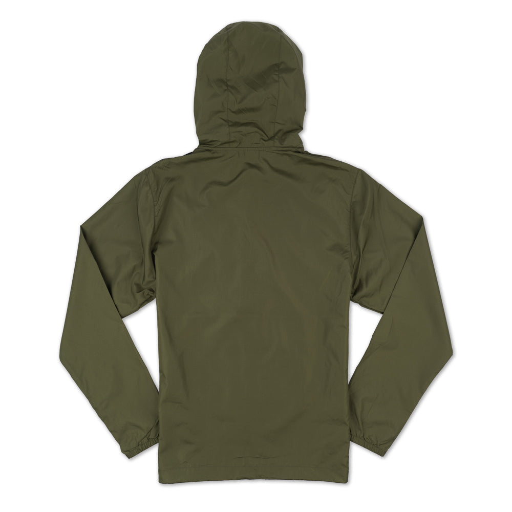 Centurion 1/4 Zip Patch Windbreaker - Army Green