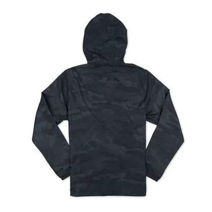 Centurion 1/4 Zip Patch Windbreaker - Black Camo