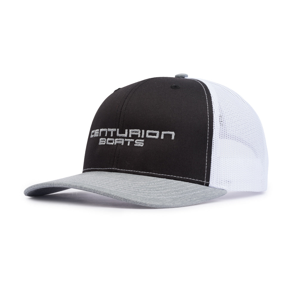 Centurion Classic Trucker Cap - Black / White / Heather Grey