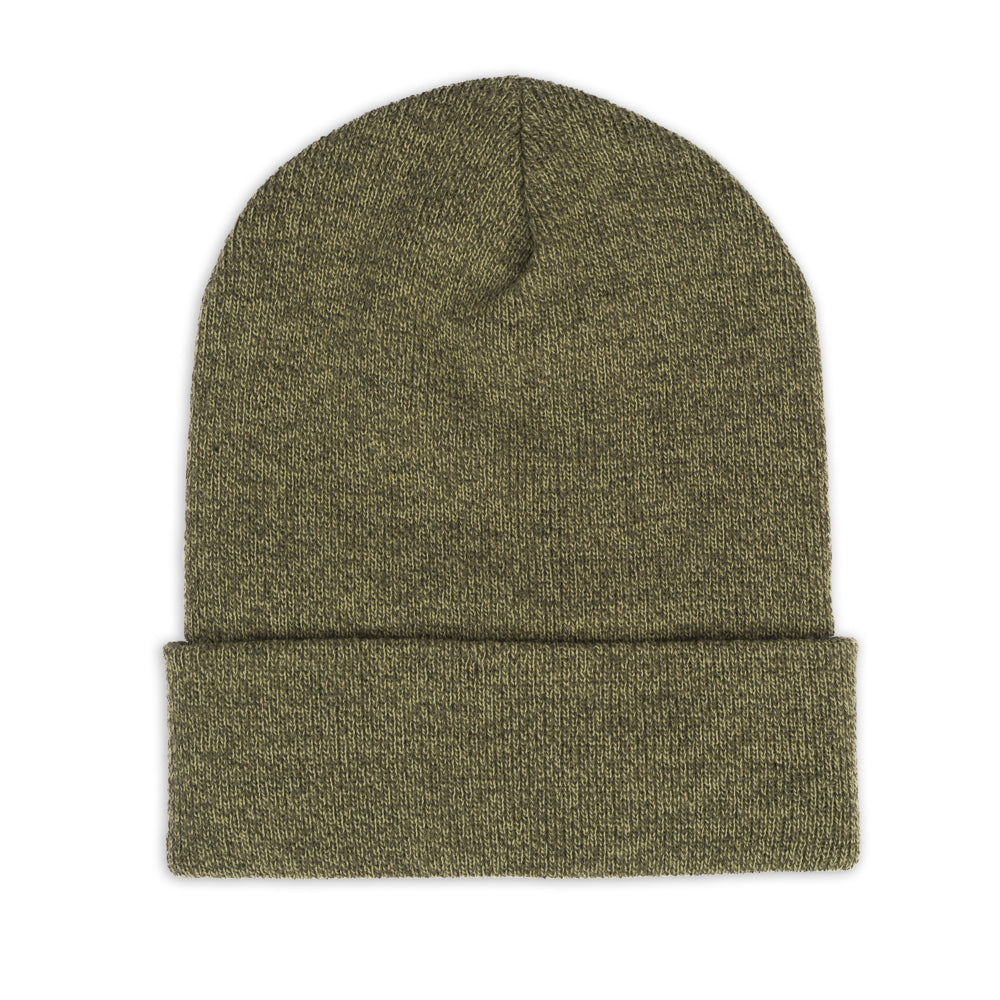 Centurion Patch Cuffed Beanie - Heather Loden Green