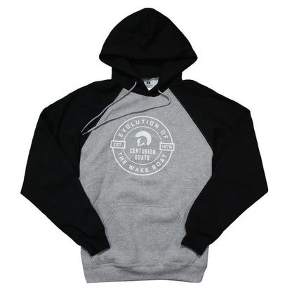 Centurion Crest Hooded Sweatshirt - Grey | Black
