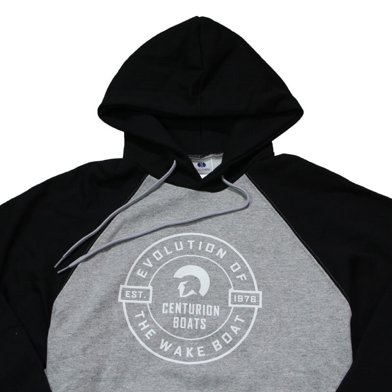 Centurion Crest Hooded Sweatshirt - Grey | Black