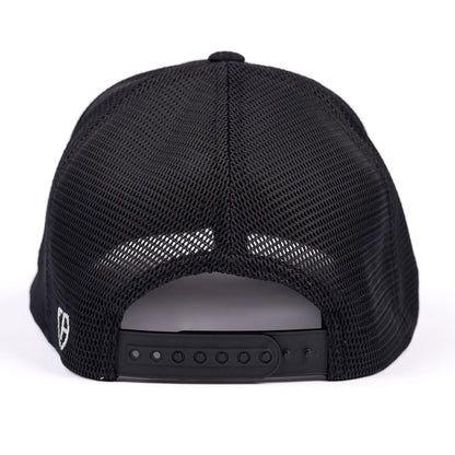 Centurion Spiral Ribbed Trucker Cap - Black