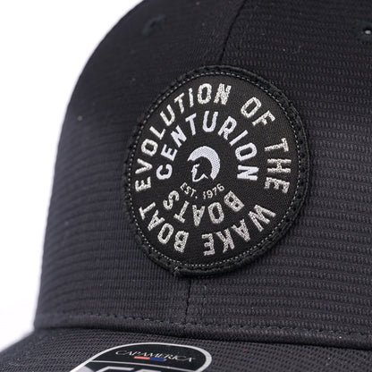 Centurion Spiral Ribbed Trucker Cap - Black