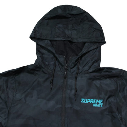 Supreme 1/4 Zip Windbreaker Pullover - Black Camo