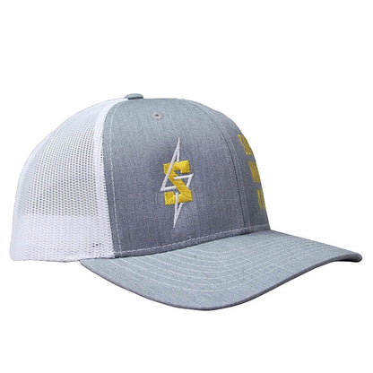 Supreme Wake Side Trucker Cap - Heather Grey | White