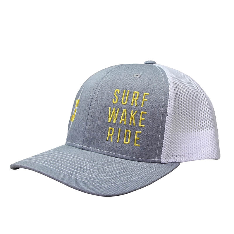 Supreme Wake Side Trucker Cap - Heather Grey | White